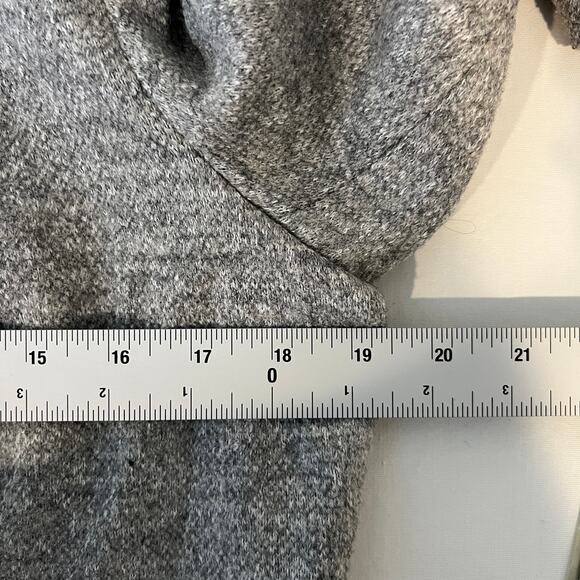 Gap Asymmetrical Zip Moto Jacket Women's M Wool Blend Mock Neck Gray Tweed - Picture 6 of 8